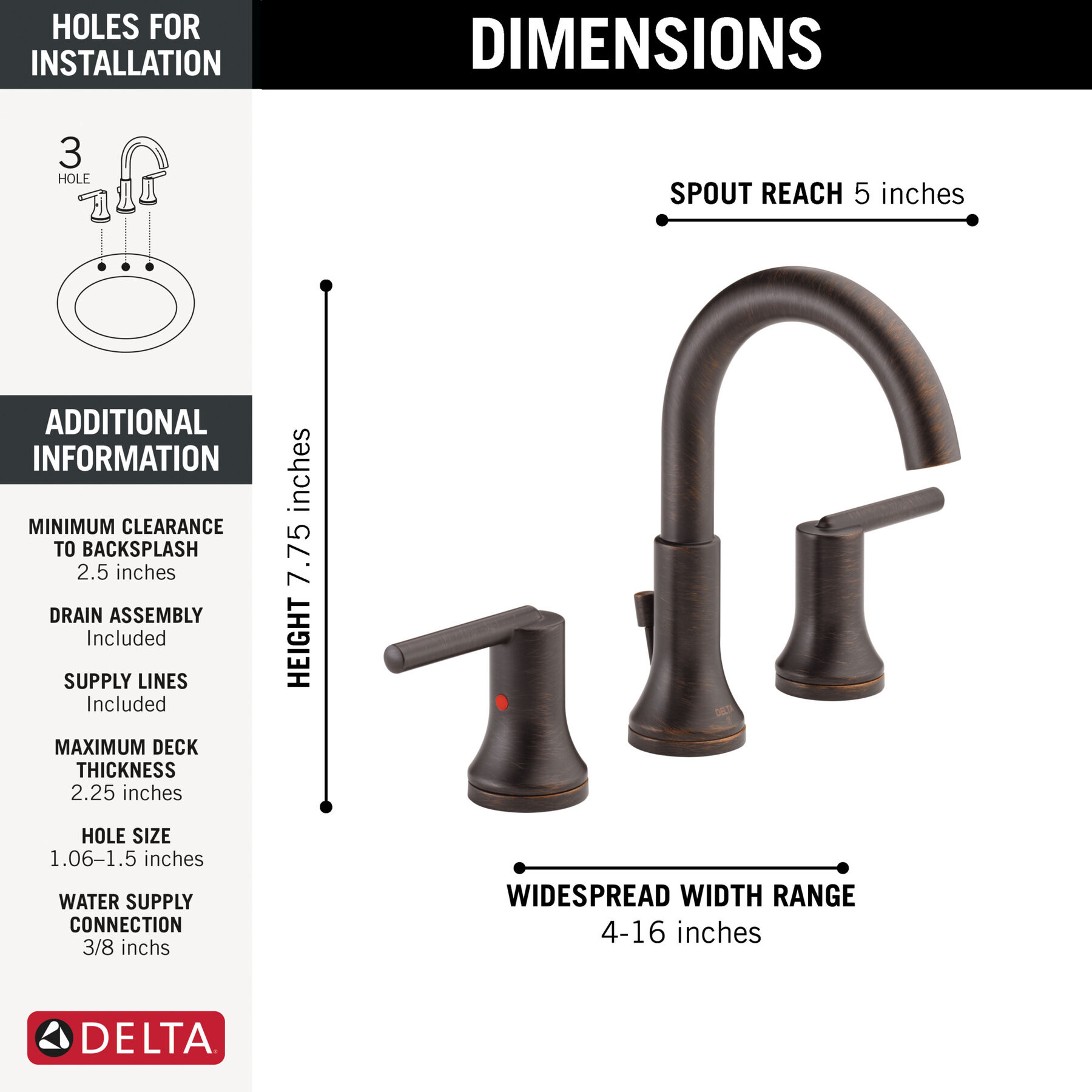 Widespread Lavatory Faucet with Shower Trim Bundle - 14 Series