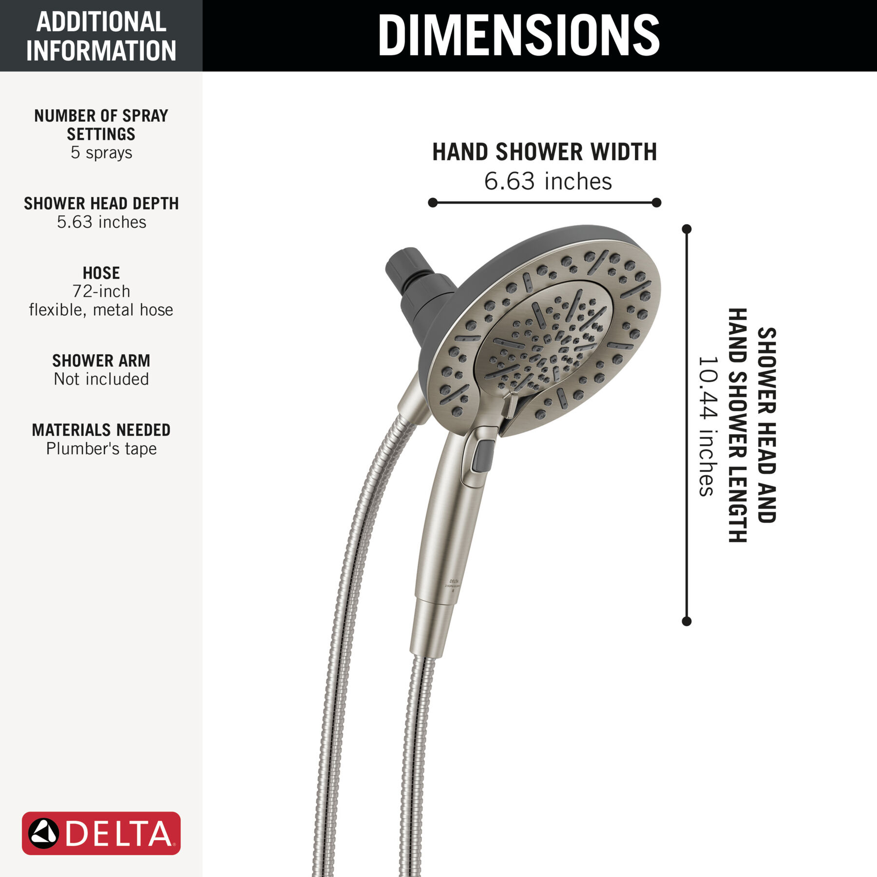In2ition&reg;&nbsp;5-Setting Two-in-One Shower