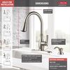 Single Handle Pull-Down Kitchen Faucet with Soap Dispenser