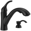 Single Handle Pull-Out Kitchen Faucet with Soap Dispenser