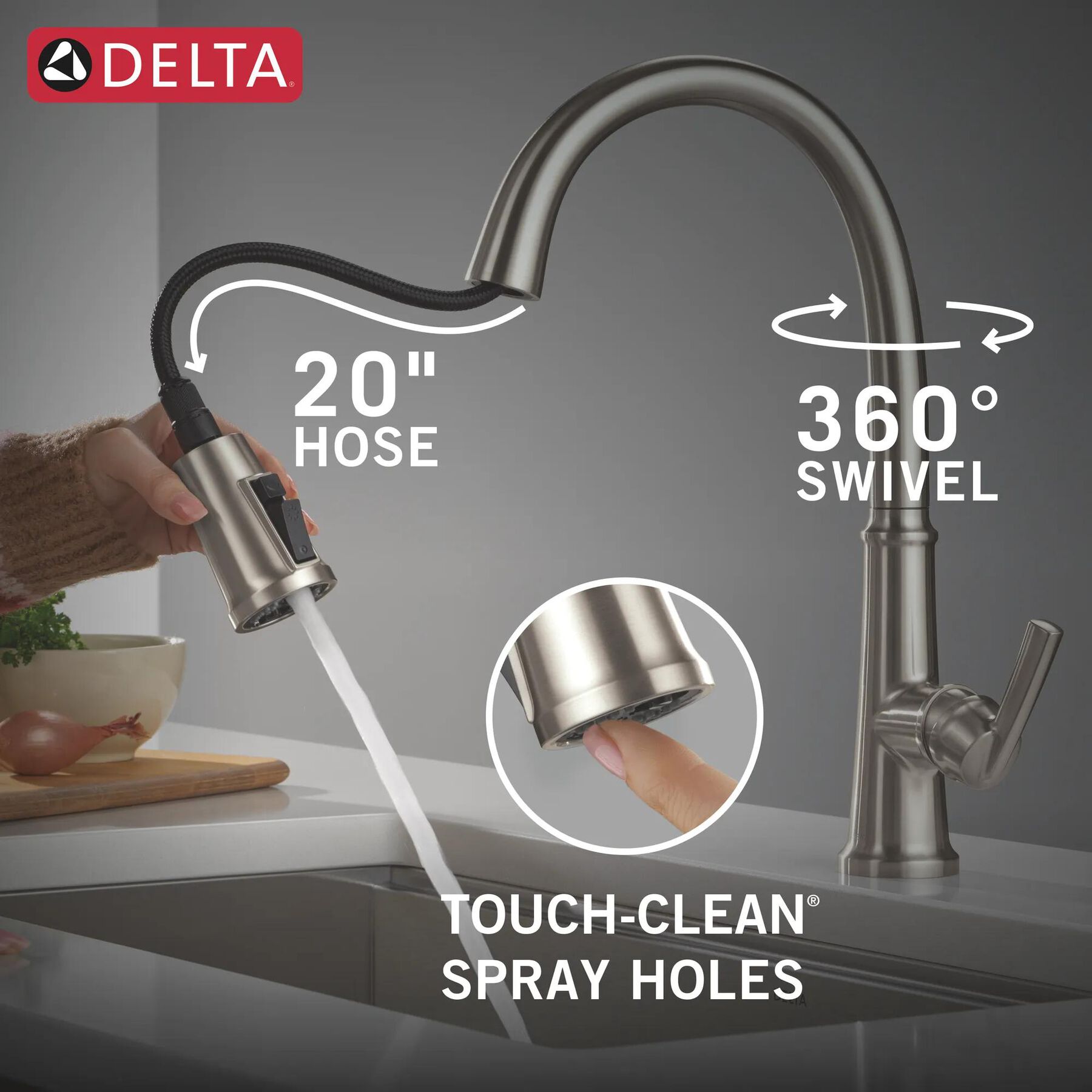 Single Handle Kitchen Pull-Down
