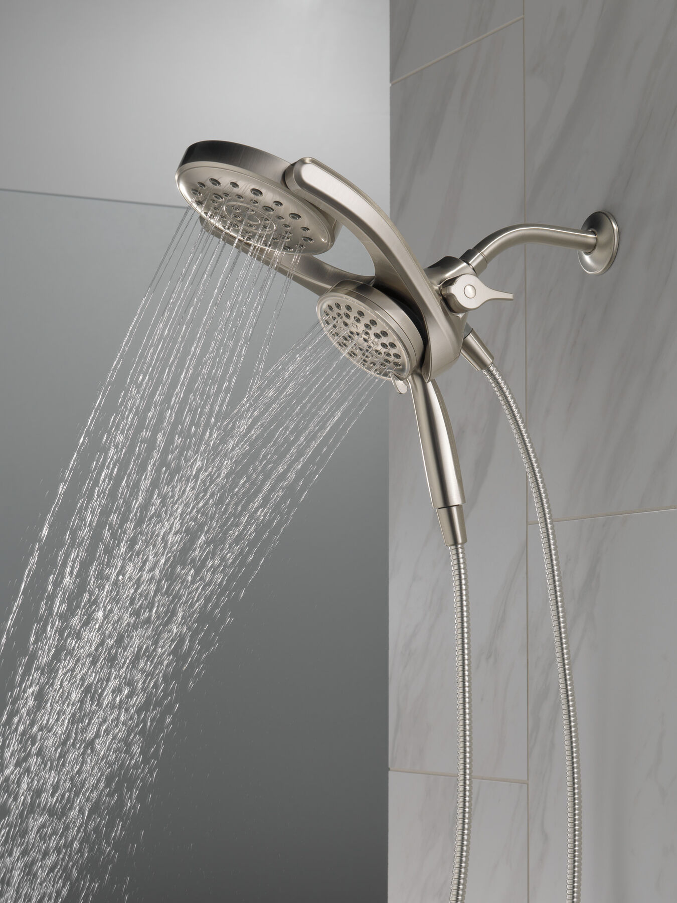 HydroRain&reg; 4-Setting Two-in-One Shower Head