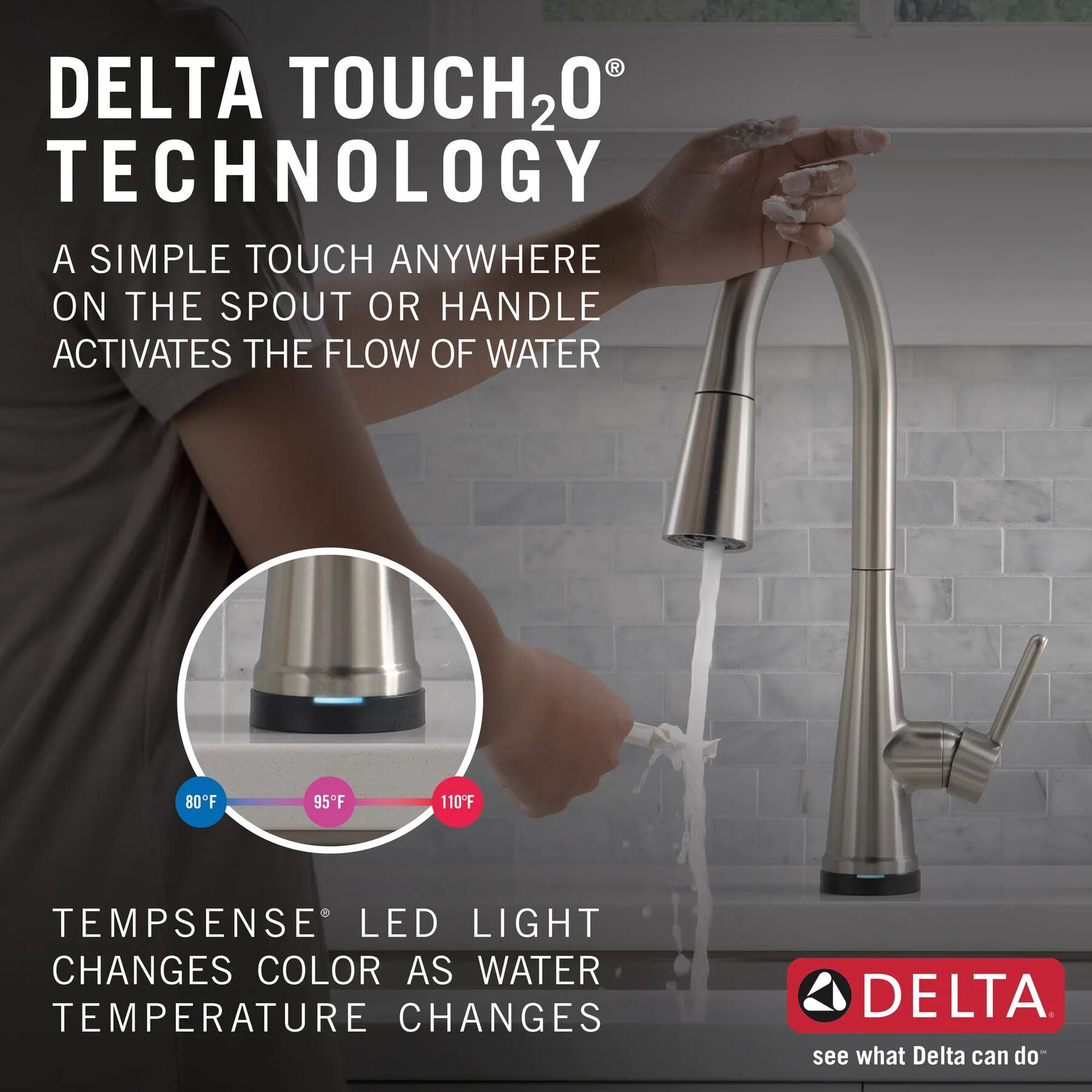 Touch<sub>2</sub>O&reg; Technology Pull-Down Kitchen w/Soap (Recertified)