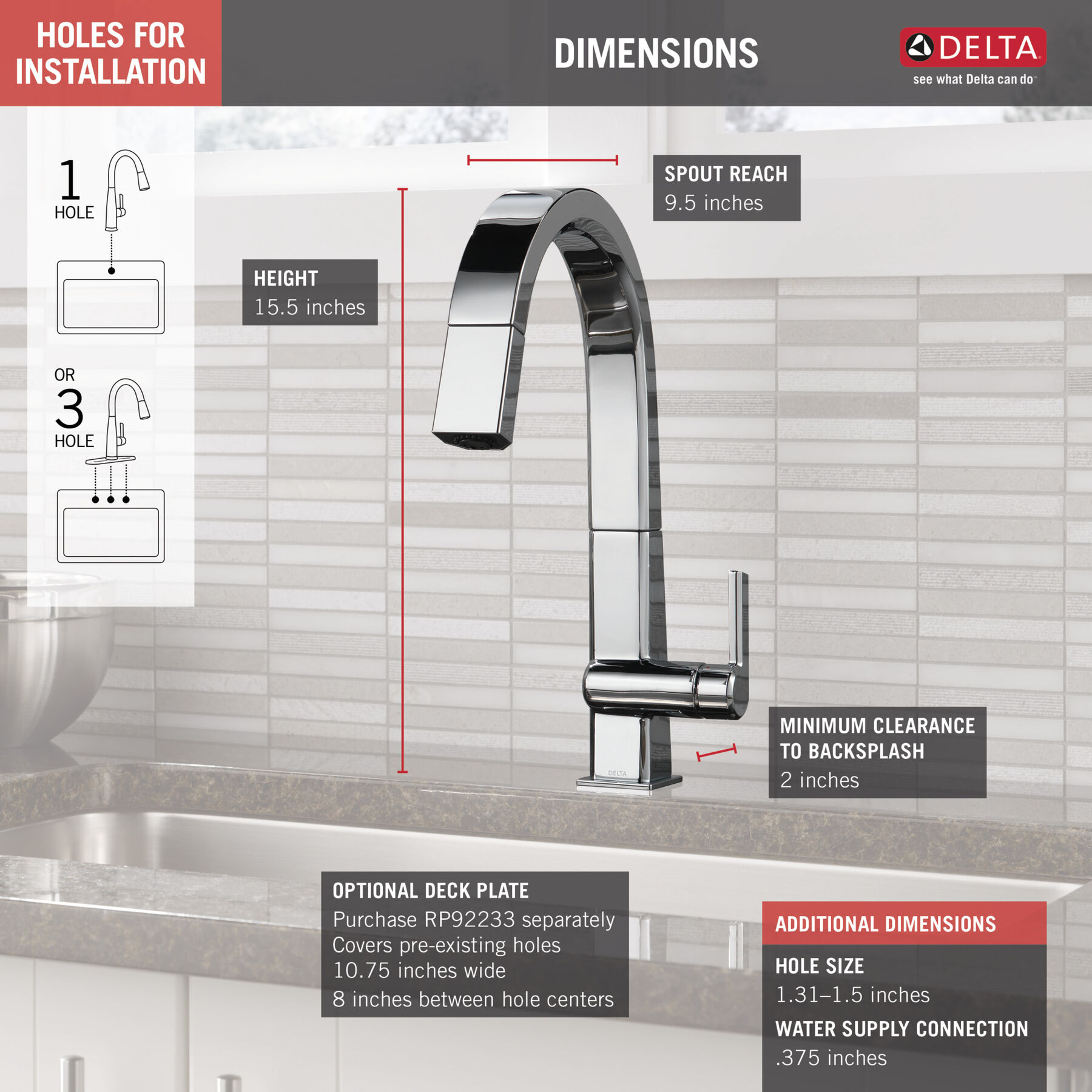 Pull-Down Kitchen Faucet (Recertified)