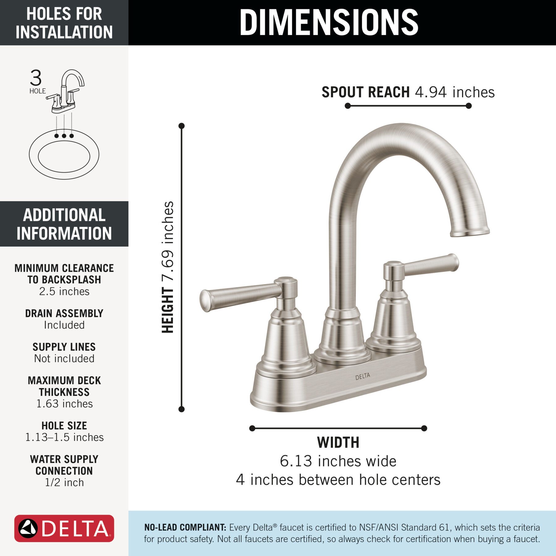 Centerset Lavatory Faucet with 14 Series Tub Shower Trim and Rough Bundle
