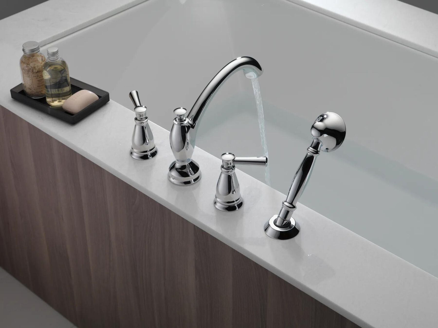Traditional Roman Tub with Hand Shower Trim