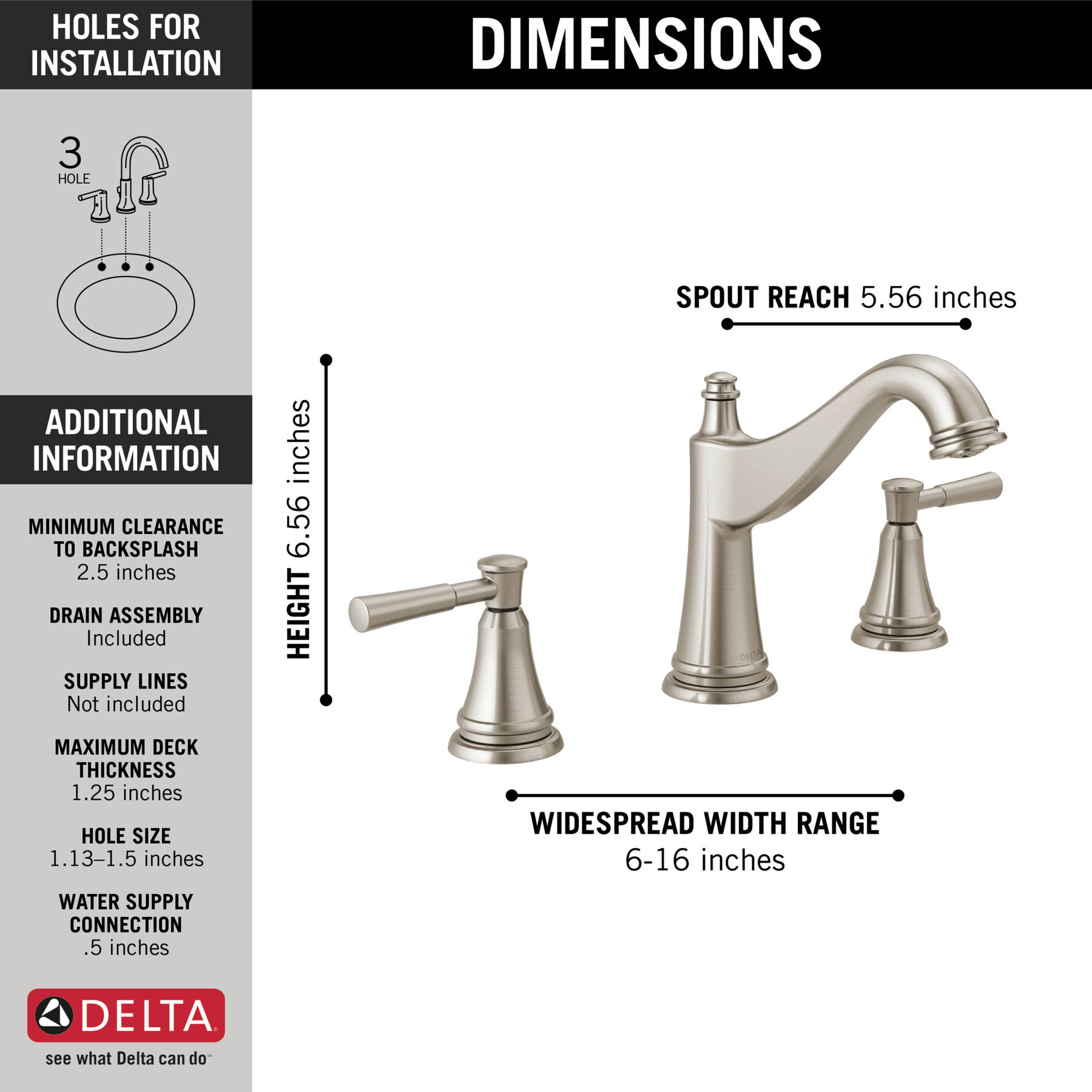 Two Handle Widespread Bathroom Faucet Display (Recertified)
