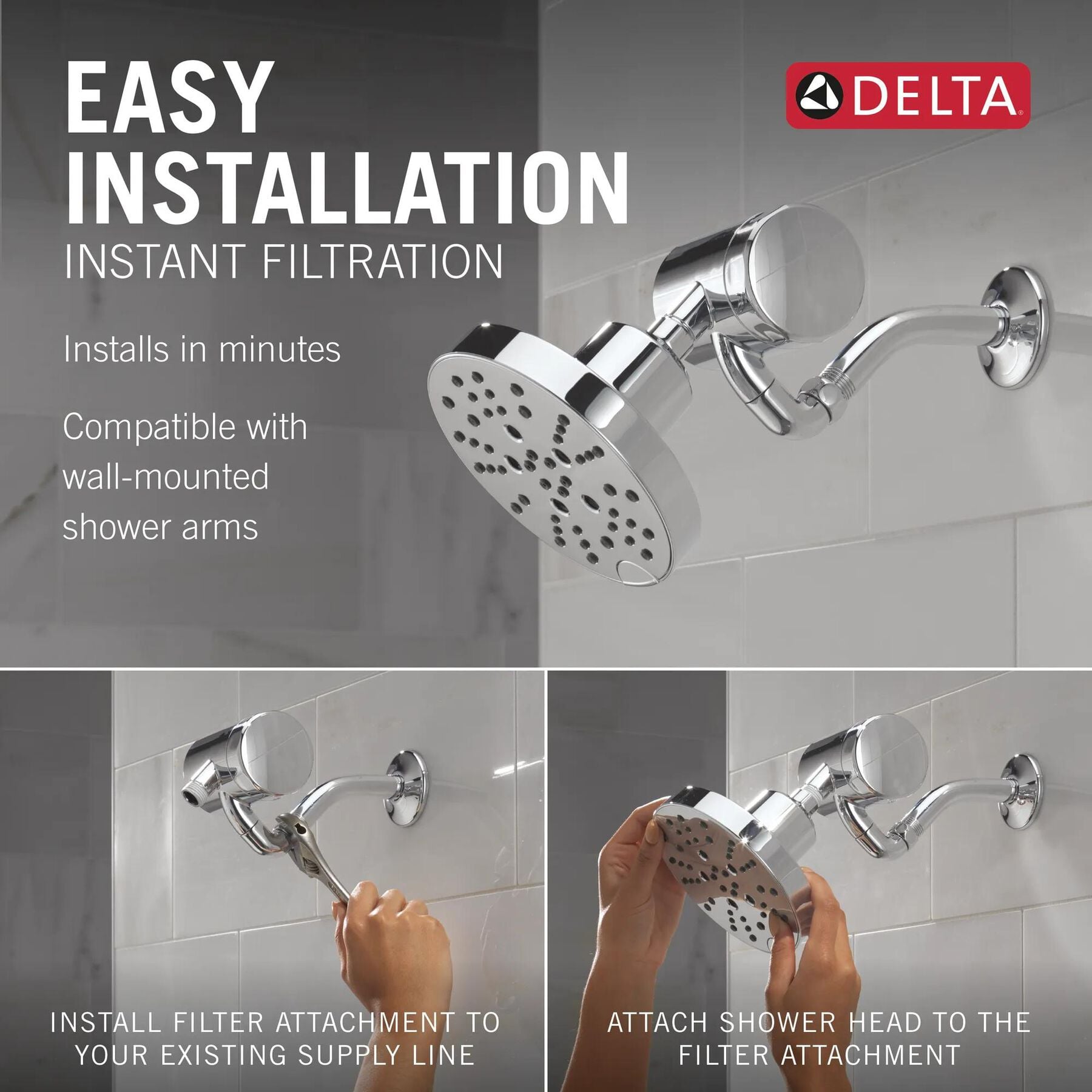 Premium Shower Filter with Shower Head Bundle