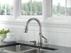 Single Handle Pull-Down Kitchen Faucet with Soap Dispenser