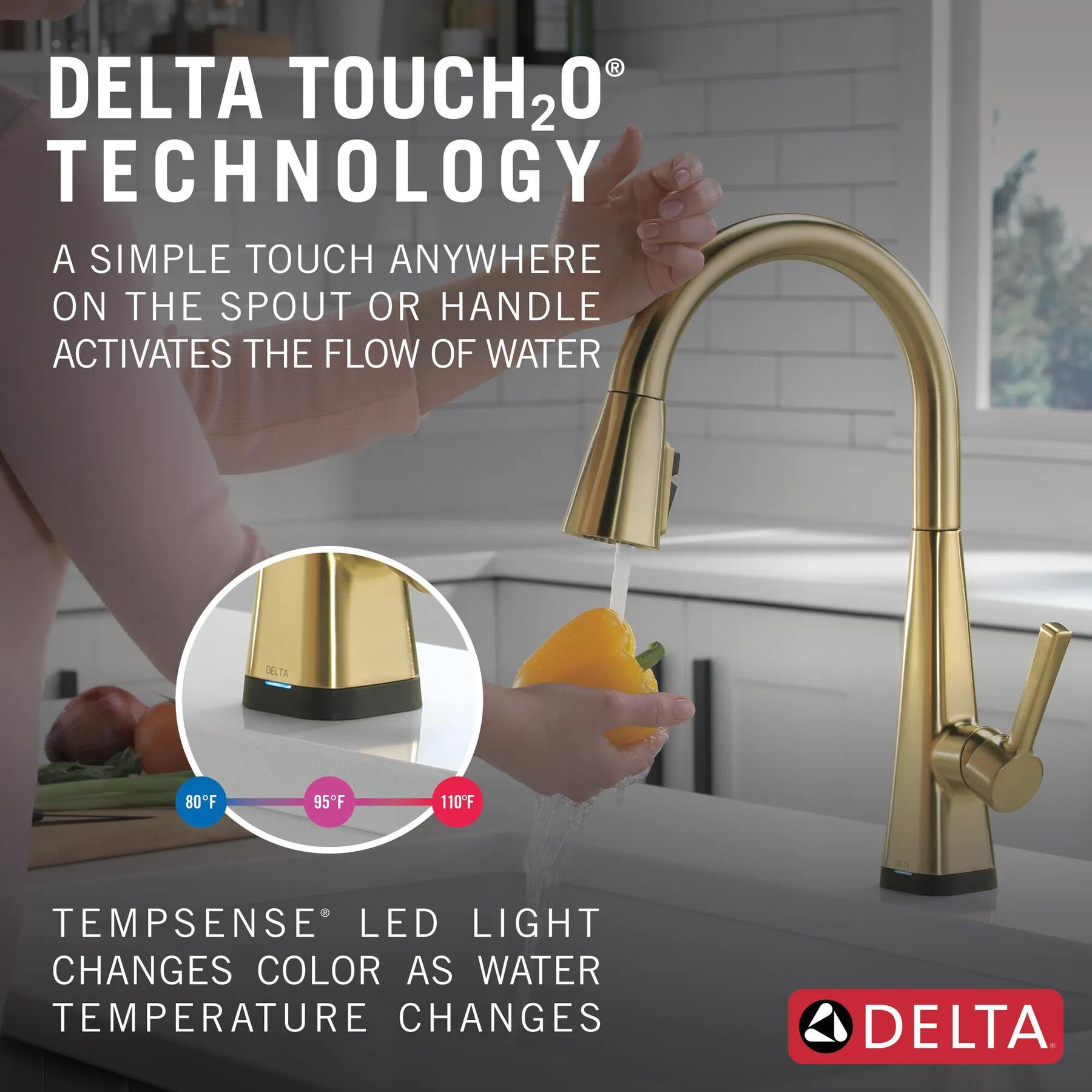 Touch2O Pull-Down Kitchen Faucet with Soap Dispenser Bundle