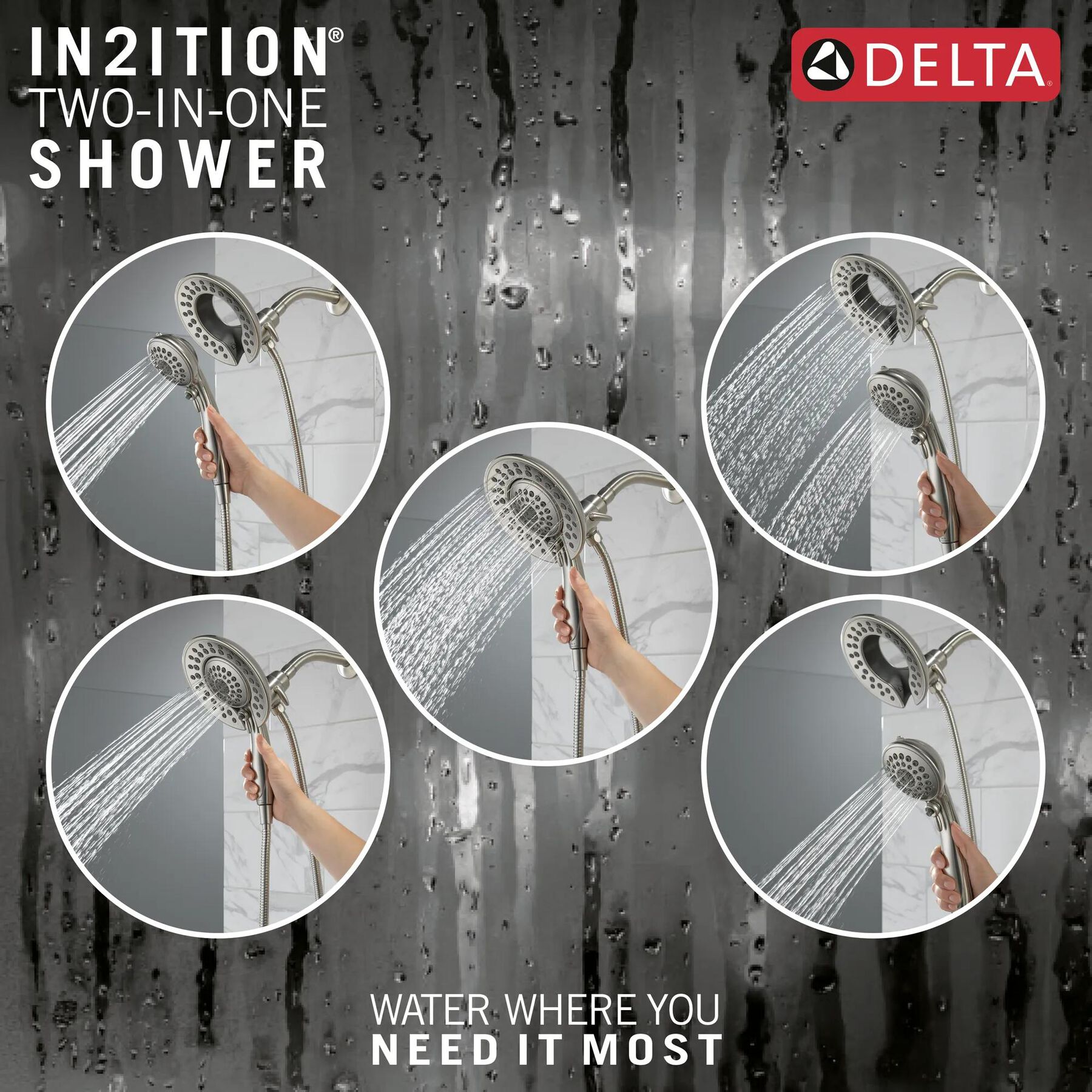 In2ition&reg;&nbsp;5-Setting Two-In-One Shower