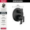 17 Series Integrated Diverter Trim with 6-Setting