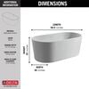 60 in. x 30 in. Freestanding Tub with Center Drain