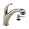 Single Handle Pull-Out Kitchen Faucet with Soap Dispenser