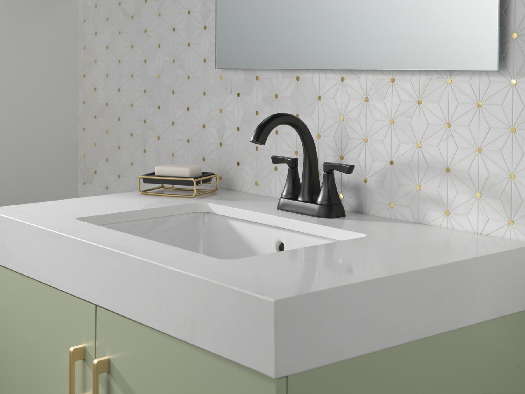 Two Handle Centerset Bathroom Faucet