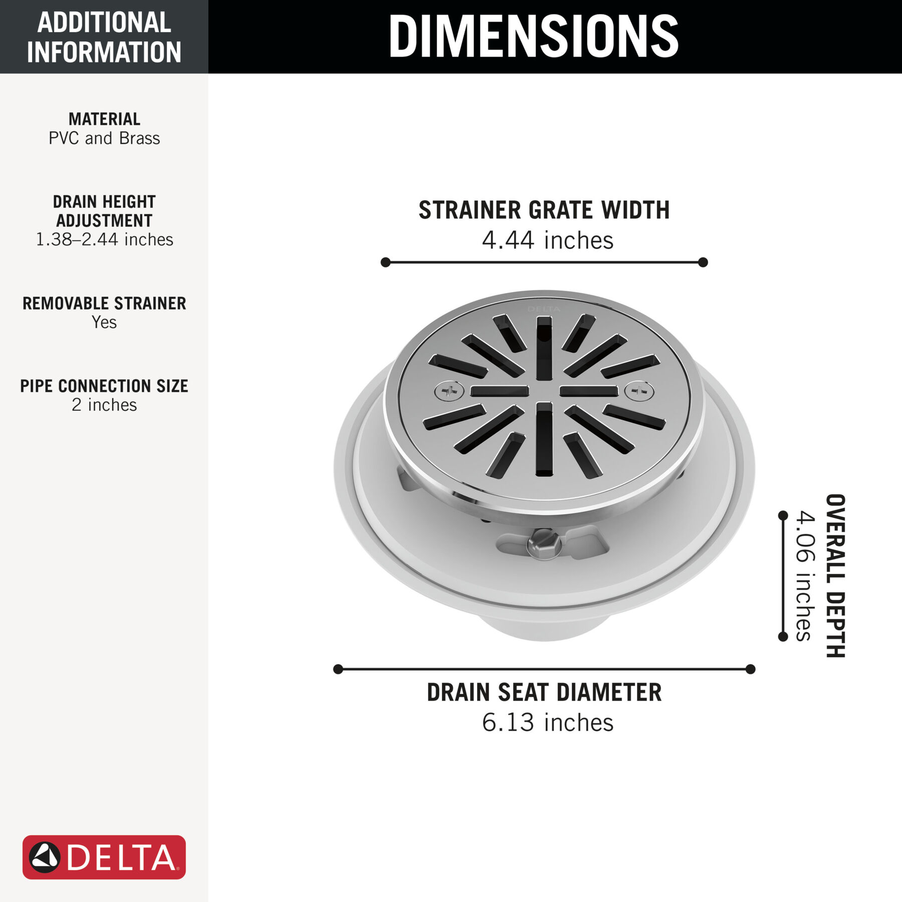 4" Tile-In Round Shower Drain