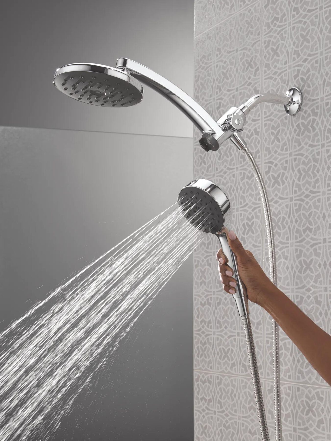 PivotPro&trade; 3-in-1 Combination Shower with TouchClean&reg; Spray Face
