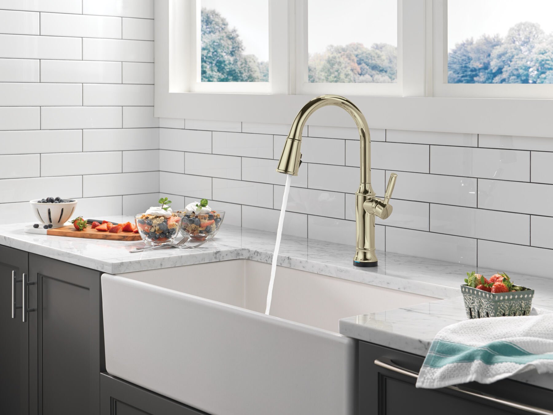 Pull-Down Kitchen Single Handle with Soap Dispenser Bundle