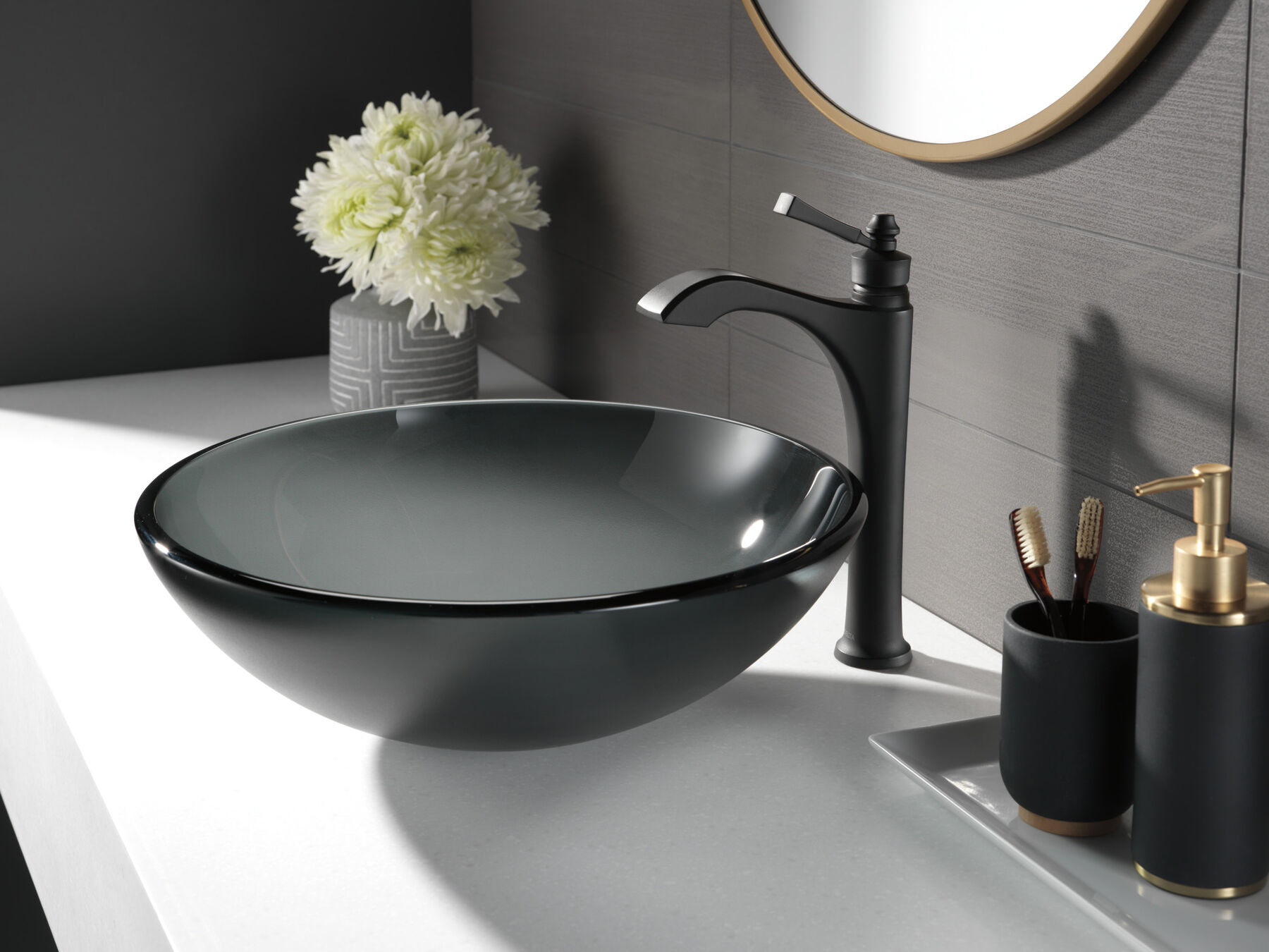 Single Handle Vessel Bathroom Faucet