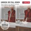 Single Handle Pull-Down Kitchen Faucet With Spring Spout