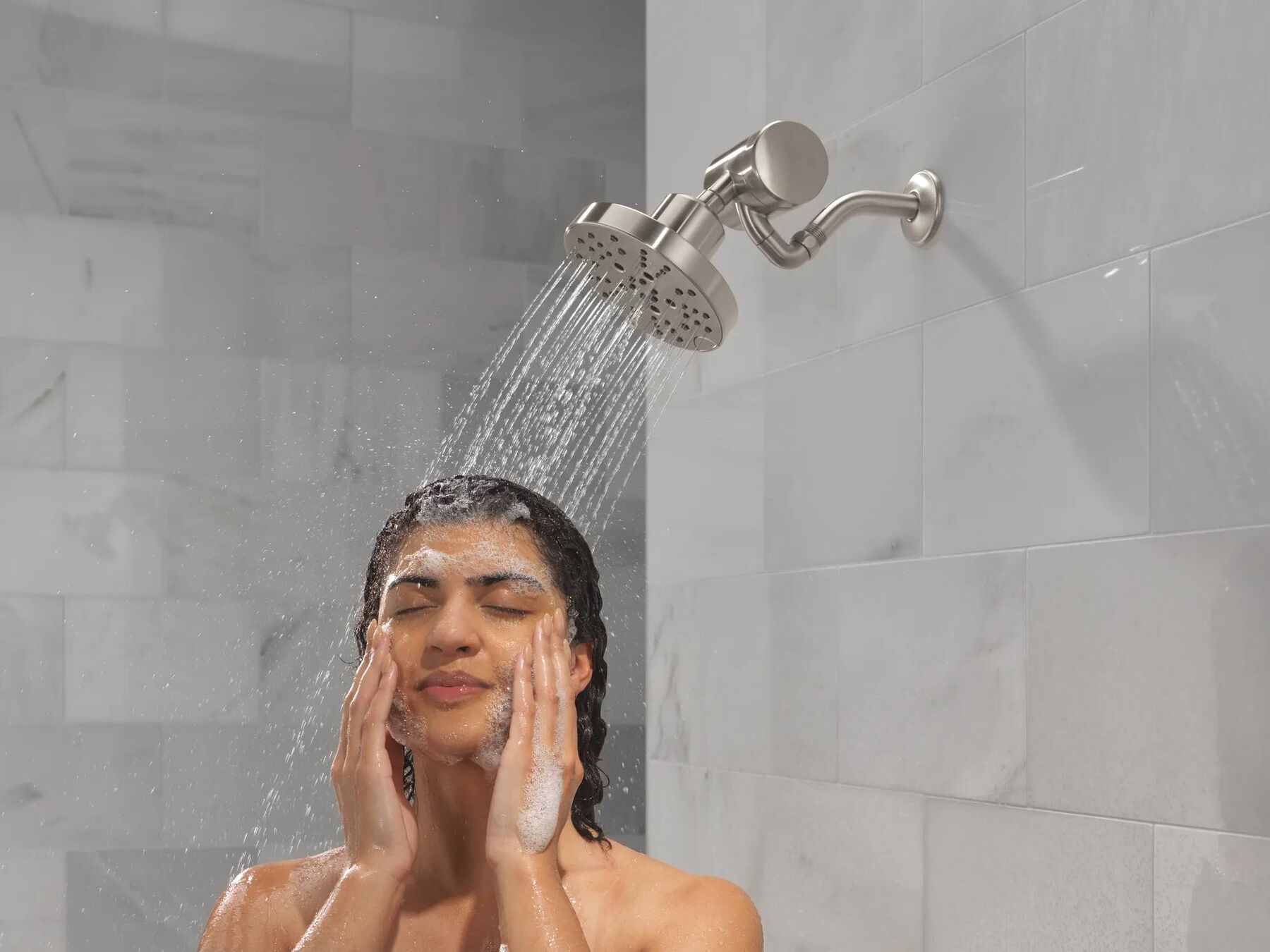 H<sub>2</sub>Okinetic&reg; 5-Setting Contemporary Raincan Shower Head
