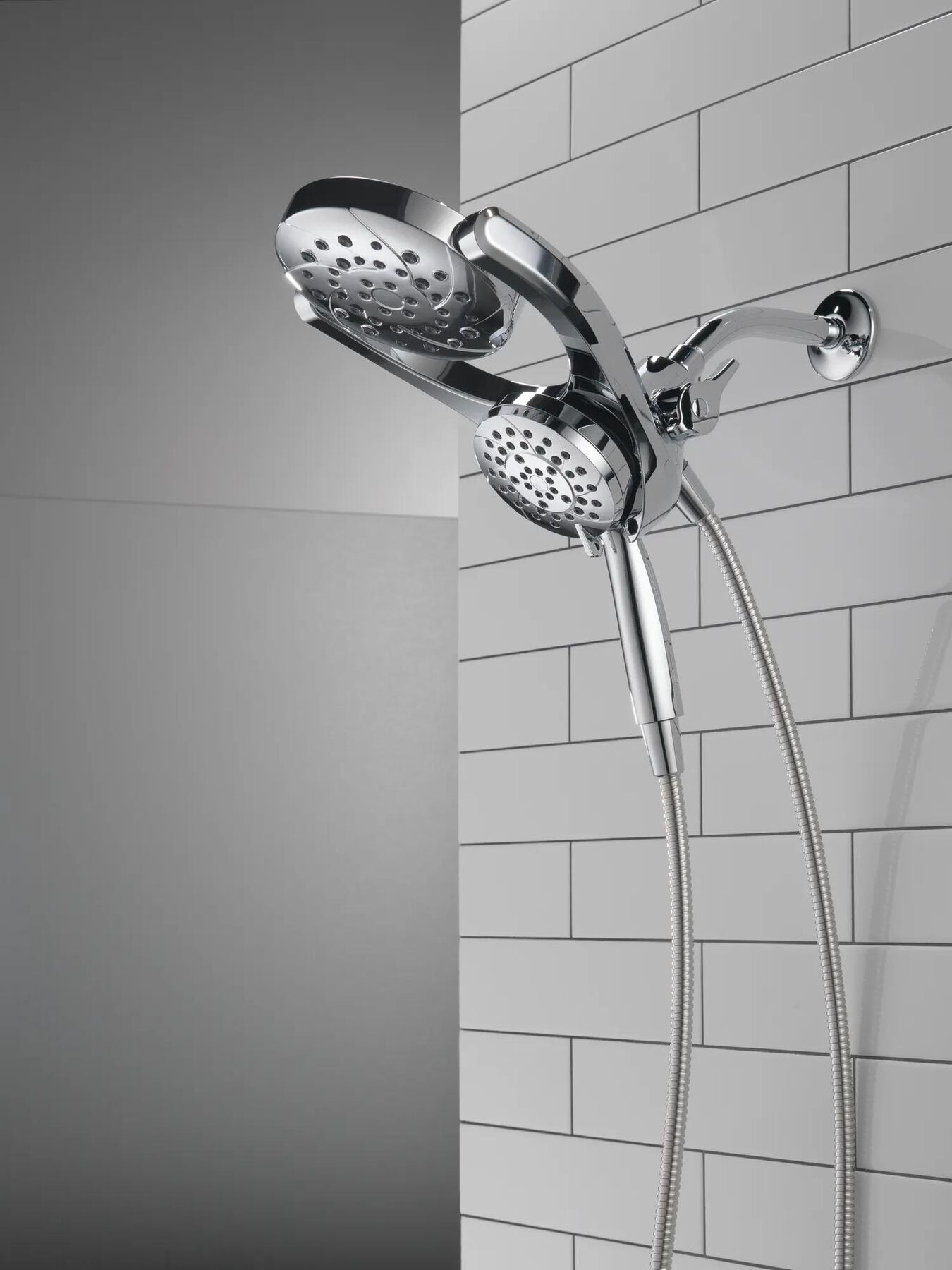 HydroRain&reg; 4-Setting Two-In-One Shower Head