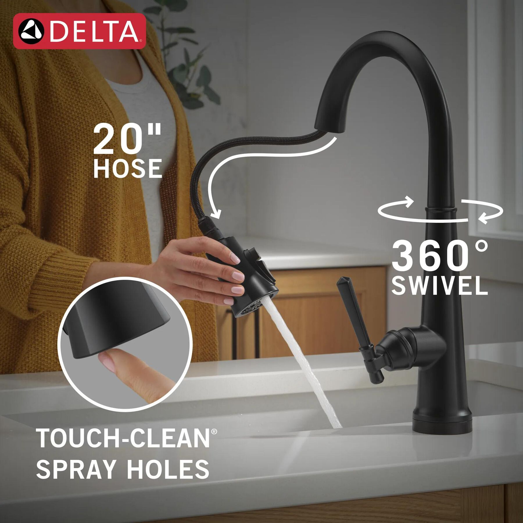 Touch<sub>2</sub>O&reg; Technology Kitchen Faucet with Touchless Technology