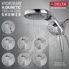 HydroRain&reg; H<sub>2</sub>Okinetic&reg; 5-Setting Two-in-One Shower Head (Recertified)