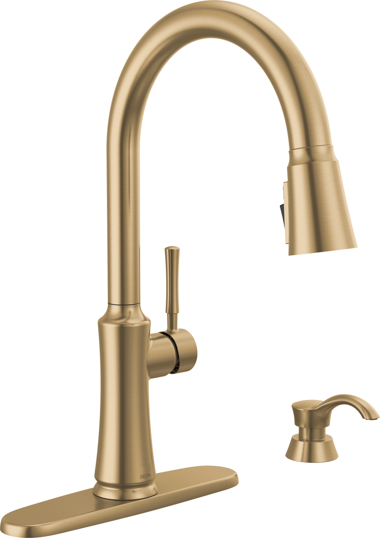 Single Handle Kitchen Pull-Down Faucet w/ Soap Dispenser