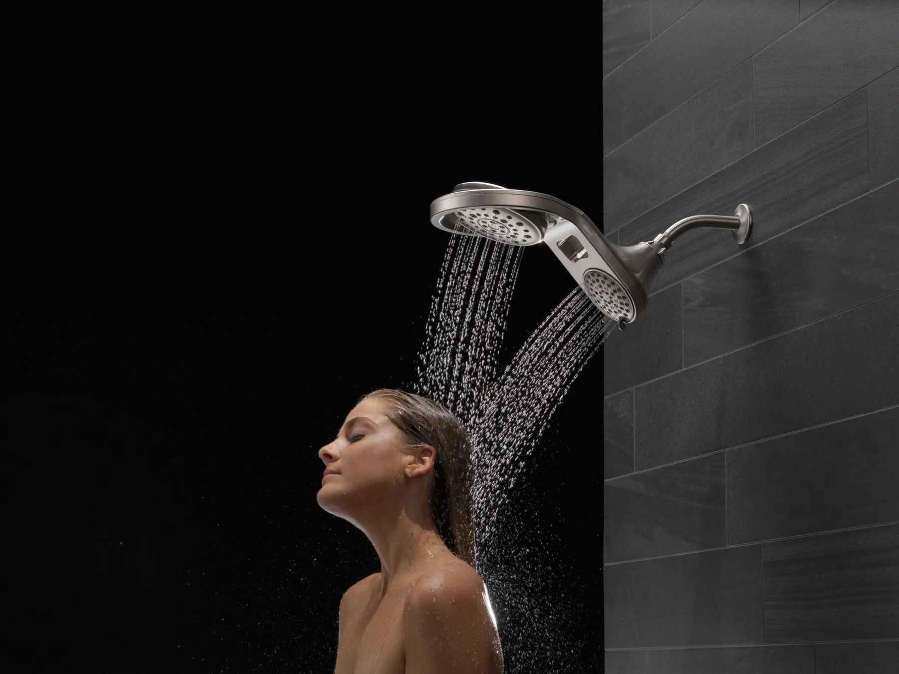 HydroRain&reg; 5-Setting Two-in-One Shower Head