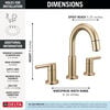 Two Handle Widespread Pull-Down Bathroom Faucet