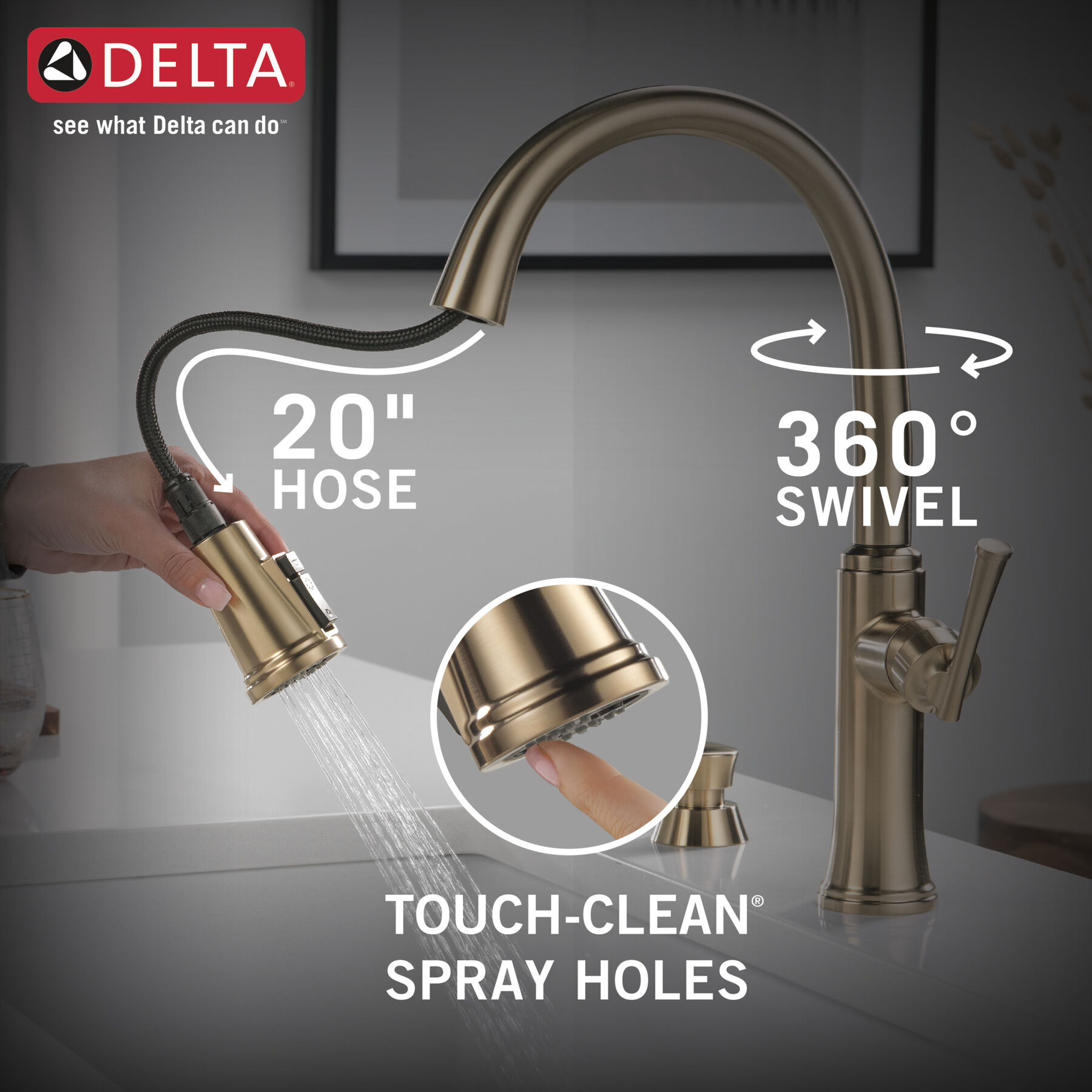 Pull-Down Kitchen Faucet w/Soap Disp (Recertified)