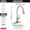 Single Handle Pull-Down Kitchen Faucet with Touch<sub>2</sub>O&reg; and ShieldSpray&reg; Technologies