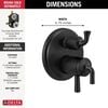 2-Handle Monitor 17 Series Valve Trim with 3- or 6- Setting Diverter
