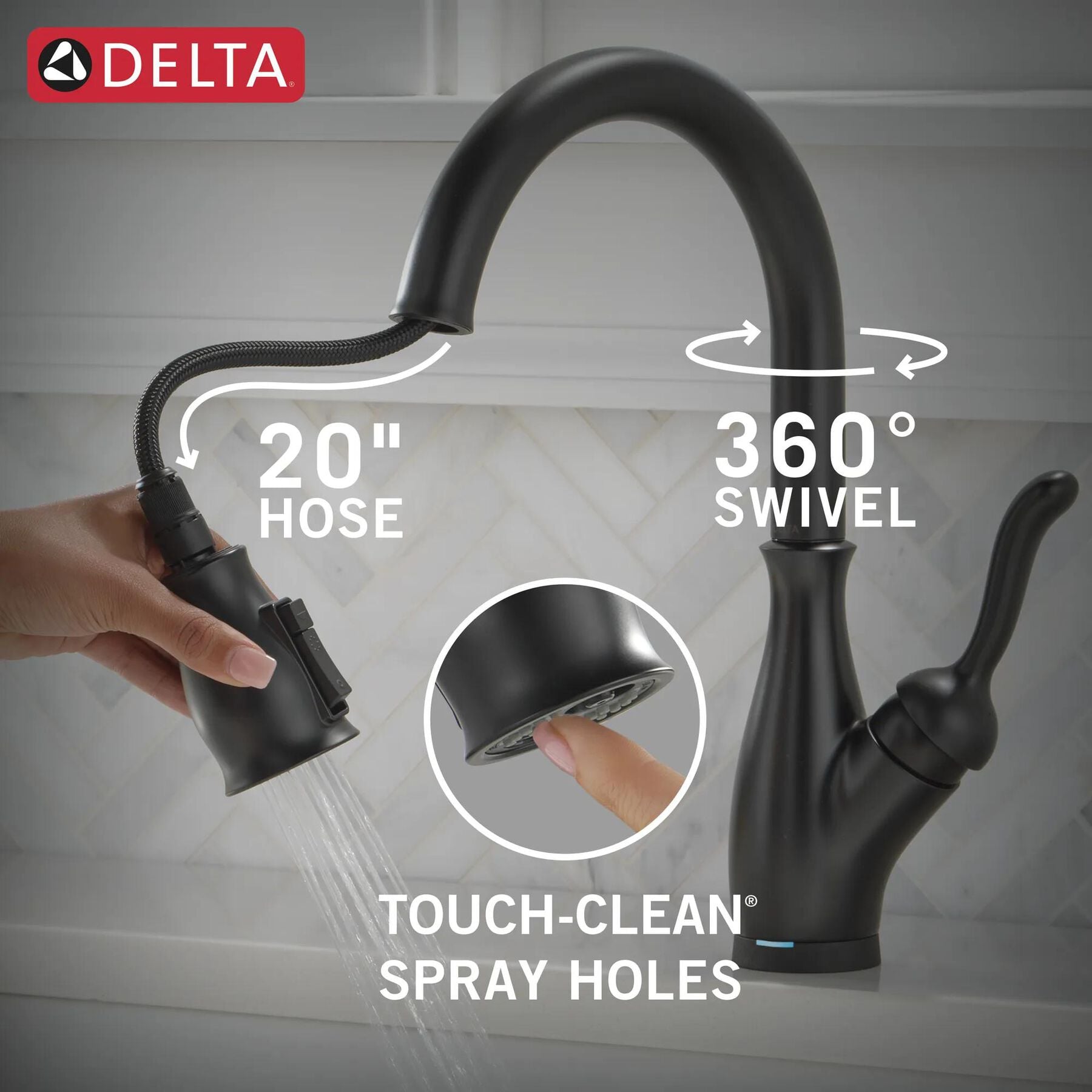 Touch<sub>2</sub>O&reg; Technology Kitchen Faucet with Touchless Technology