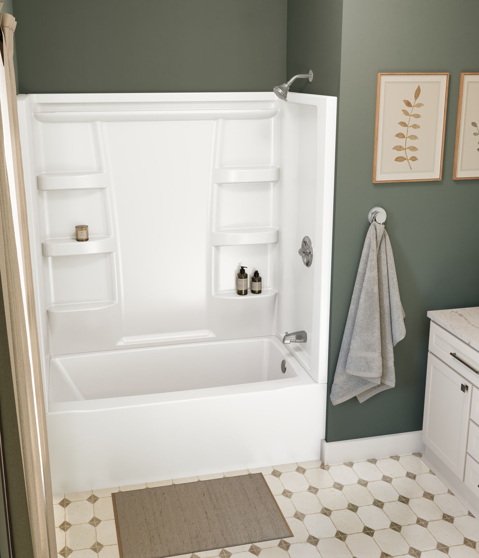 ProCrylic Bathtub 60 in. x 32 in. Right Drain