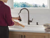 Single Handle Pull-Down Kitchen Faucet with Soap Dispenser and ShieldSpray Technology