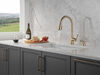 Single Handle Pull-Down Kitchen Faucet with Soap Dispenser and ShieldSpray&reg; Technology