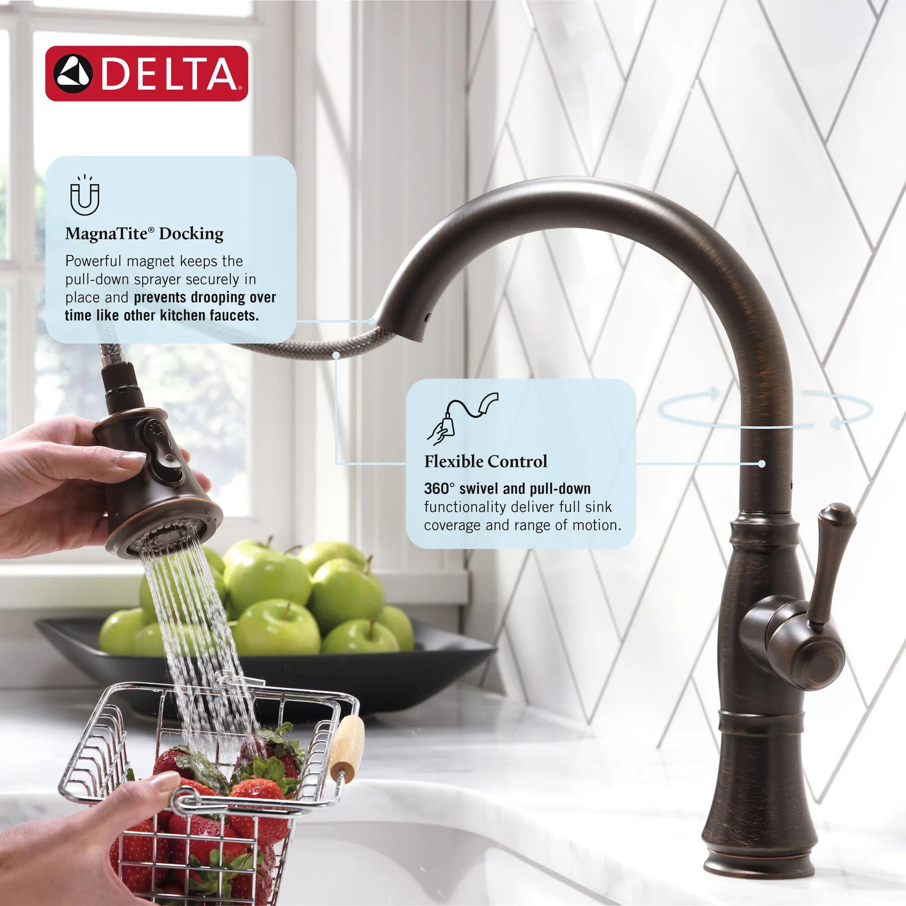 Single Handle Pull-Down Kitchen Faucet with ShieldSpray&reg; Technology