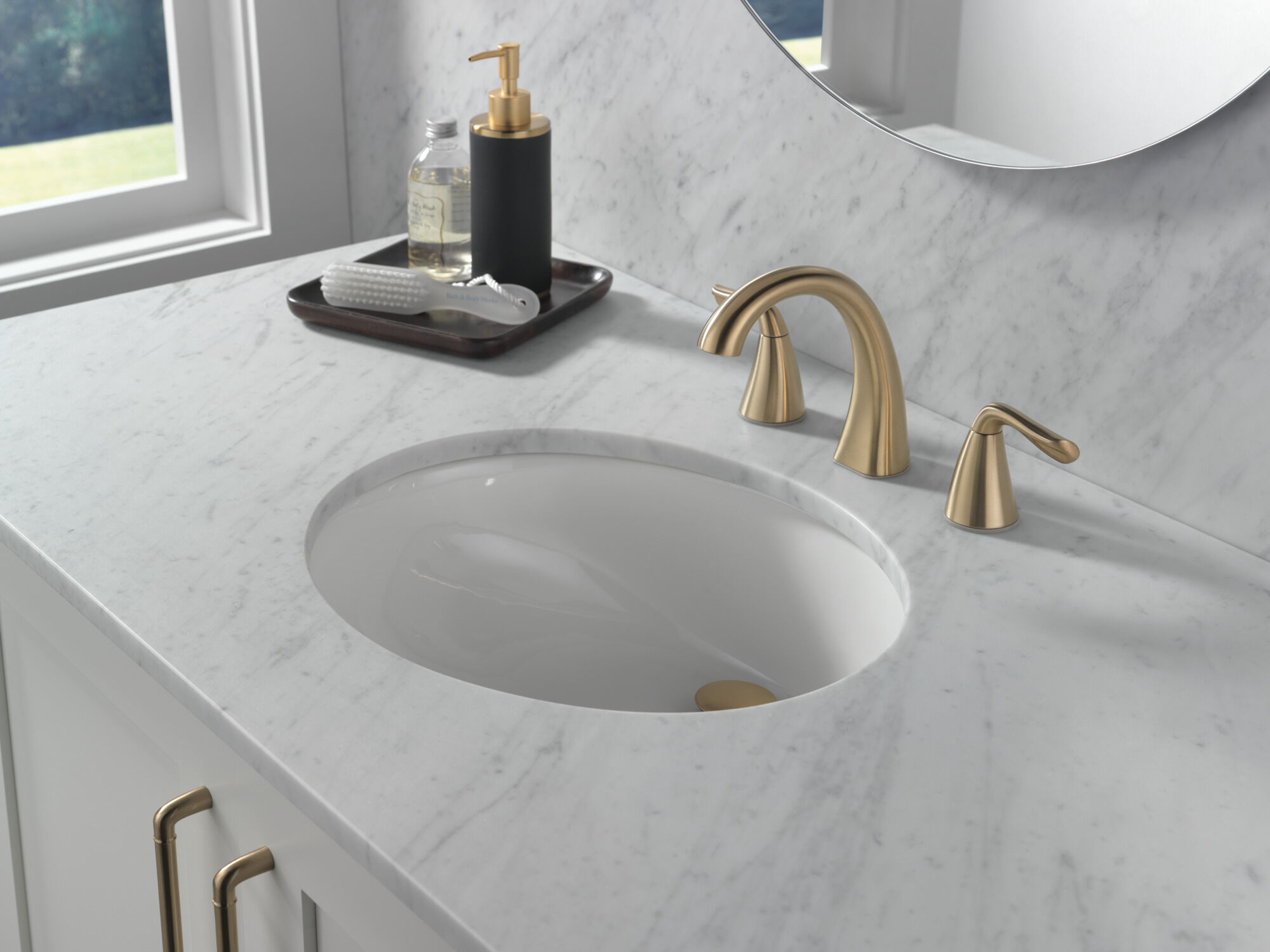 Two Handle Widespread Bathroom Faucet in Champagne Bronze 35840LF