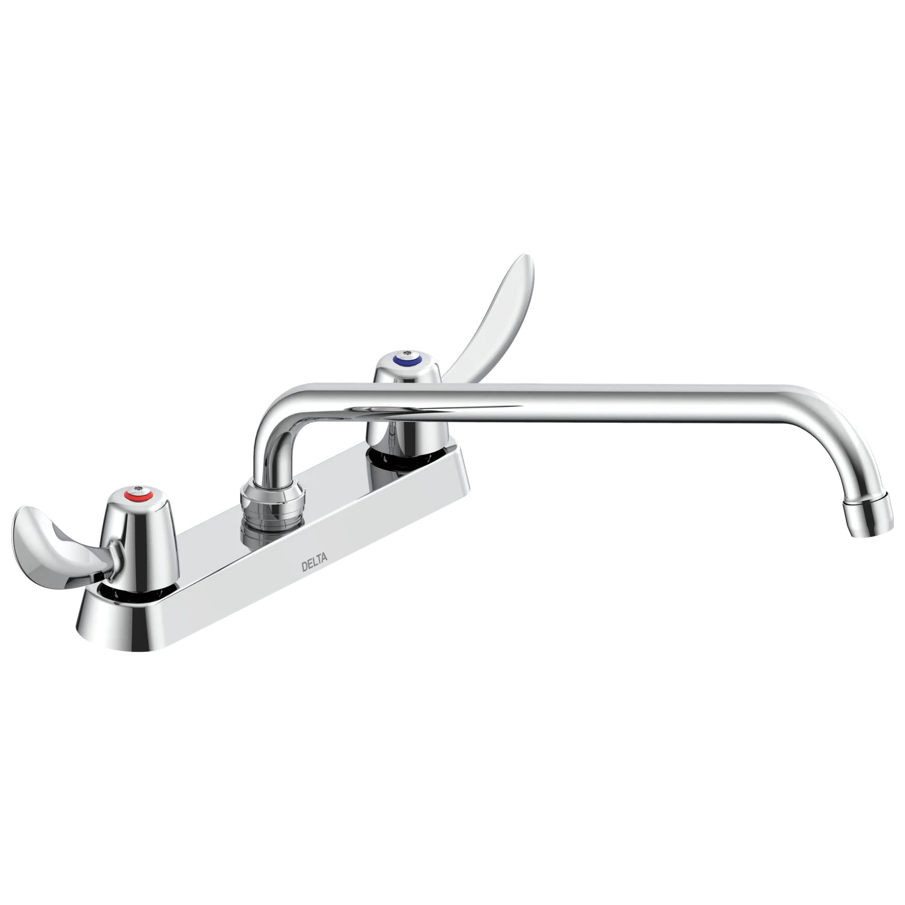 Two Handle 8 In Cast Deck-Mount Faucet