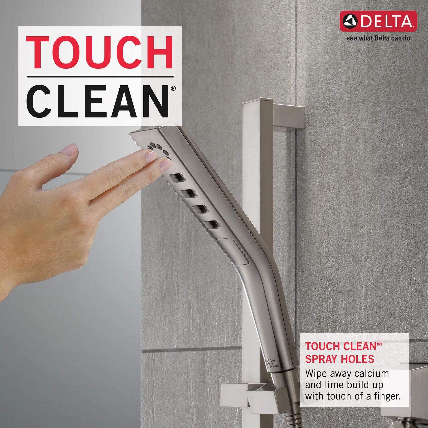 H<sub>2</sub>Okinetic&reg; 3-Setting Slide Bar Hand Shower