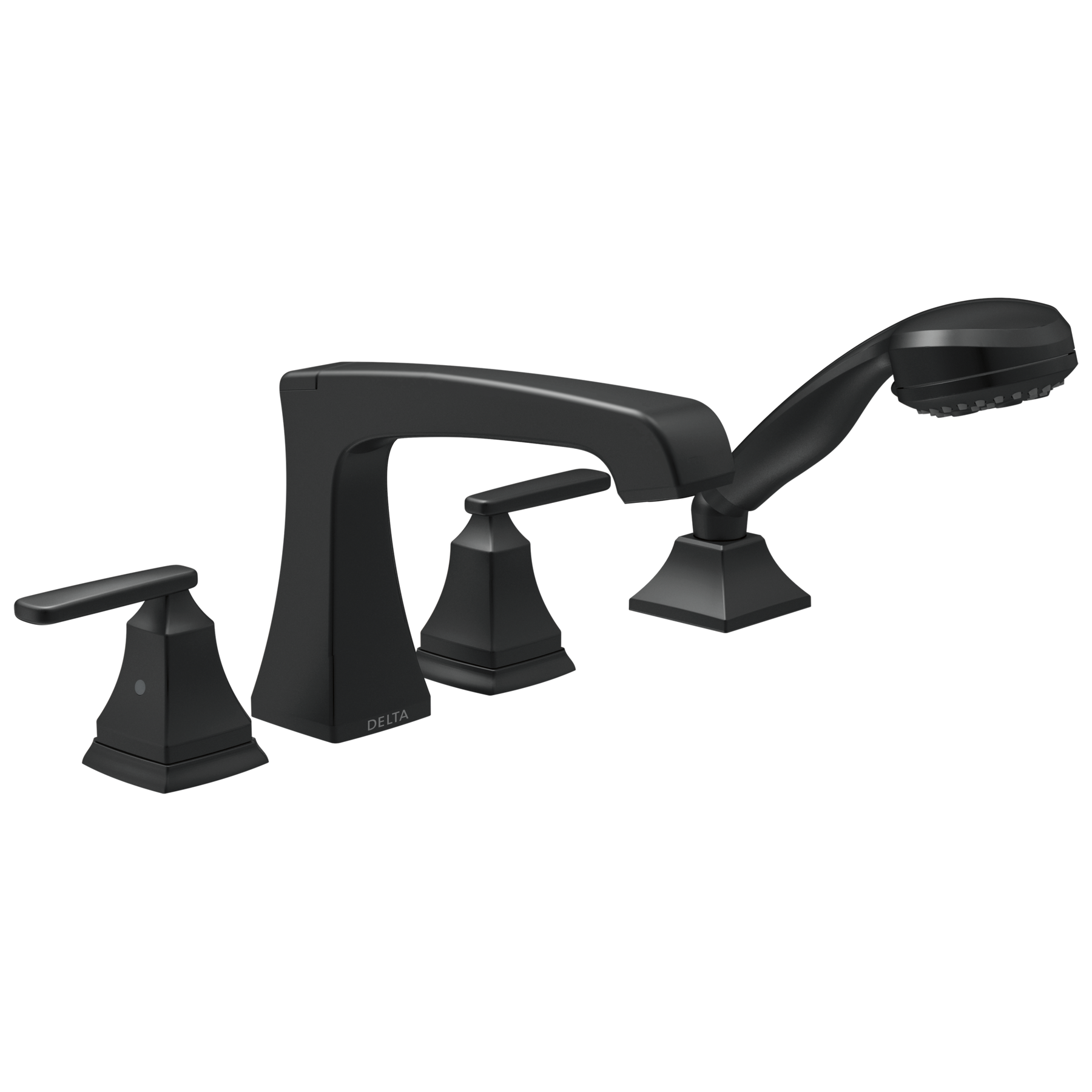Roman Tub Trim with Hand Shower in Matte Black T4764-BL | Delta Faucet
