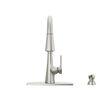 Single Handle Pull-Down Kitchen Faucet with Soap Dispenser and ShieldSpray Technology