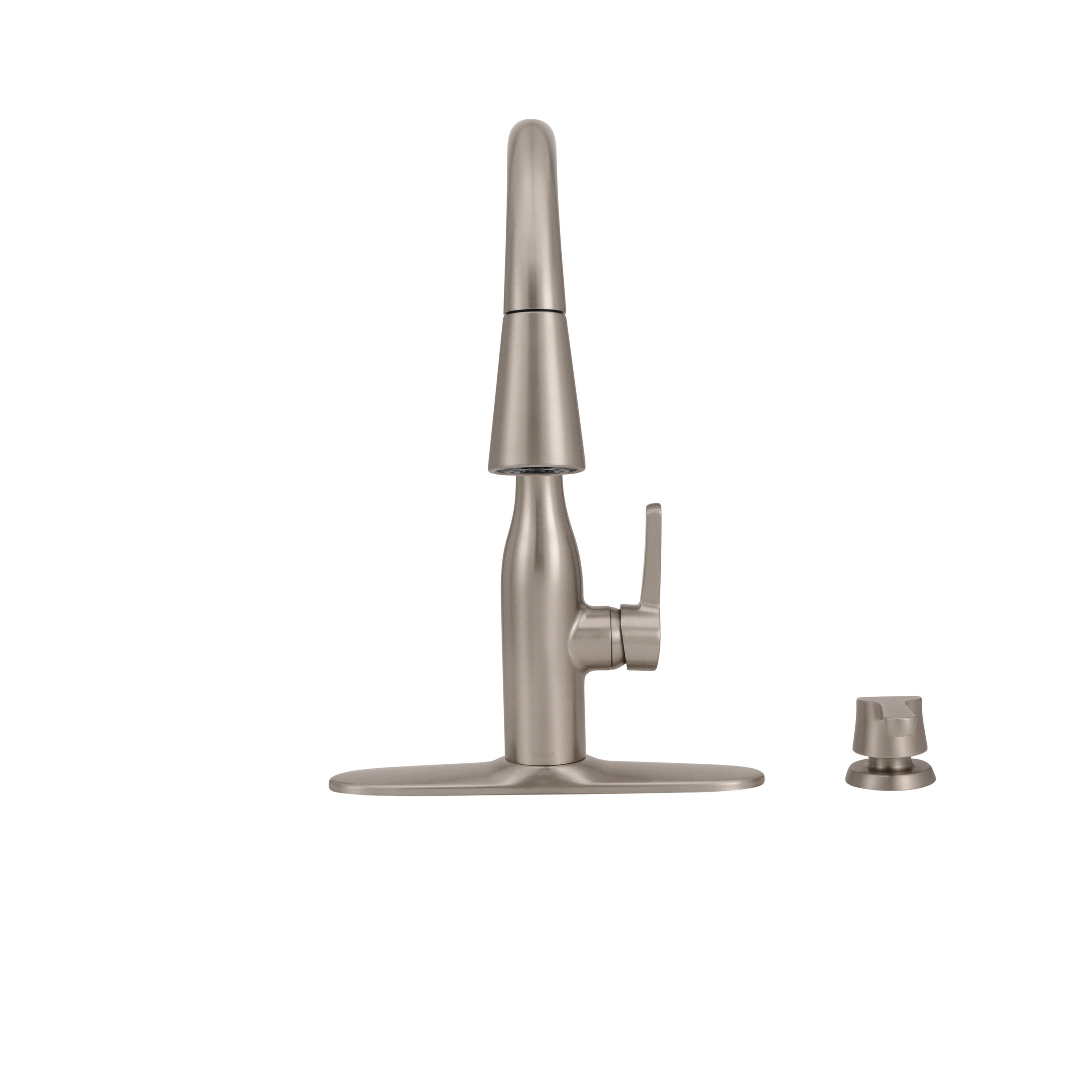 Single Handle Pull-Down Kitchen Faucet with Soap Dispenser and