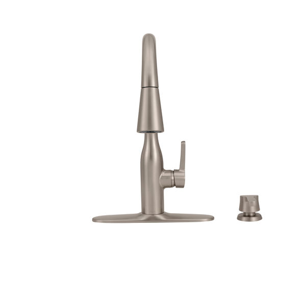 Single Handle Pull-Down Kitchen Faucet with Soap Dispenser and ShieldSpray&reg; Technology