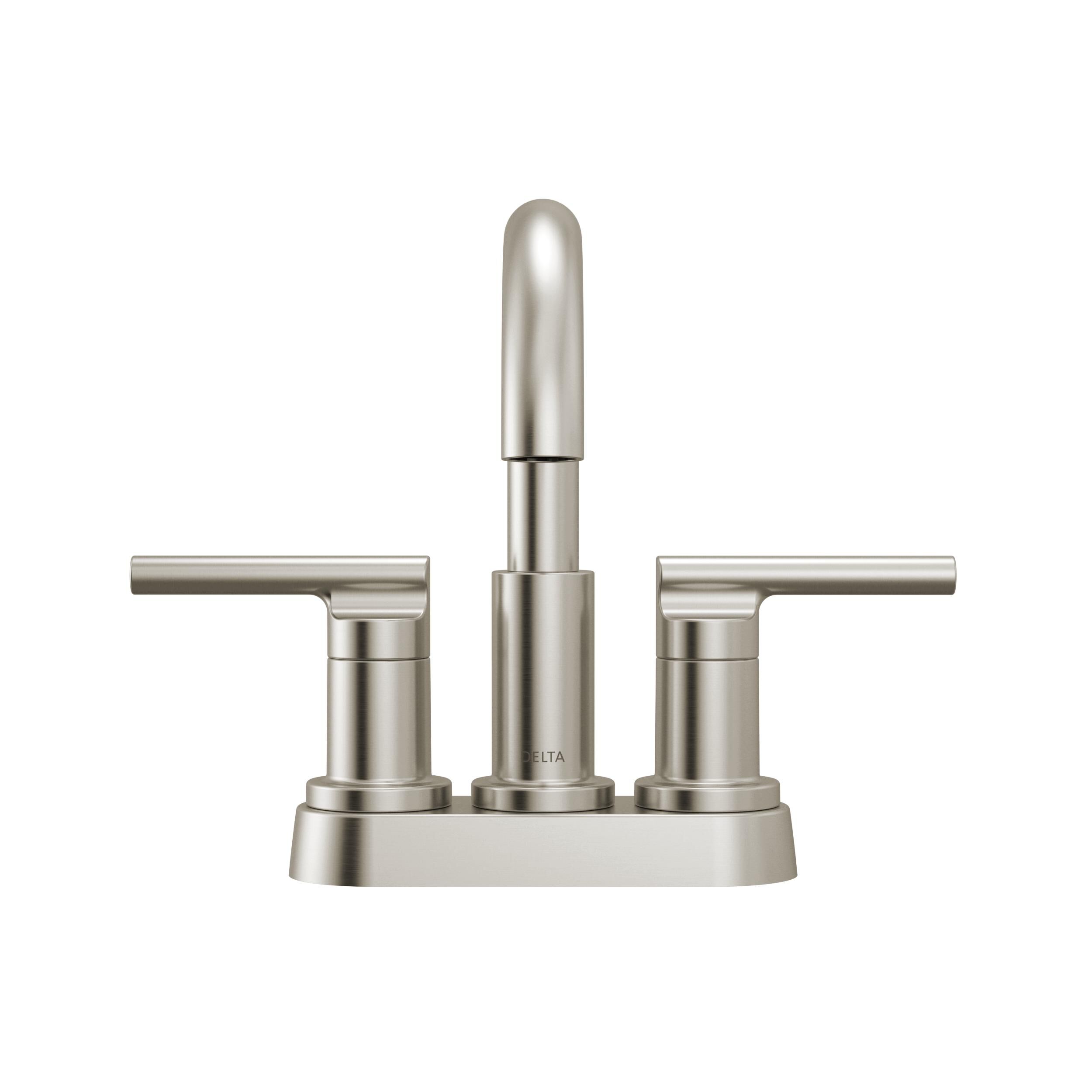 Two Handle Centerset Lavatory Faucet in Brushed Nickel 25859LF-SS
