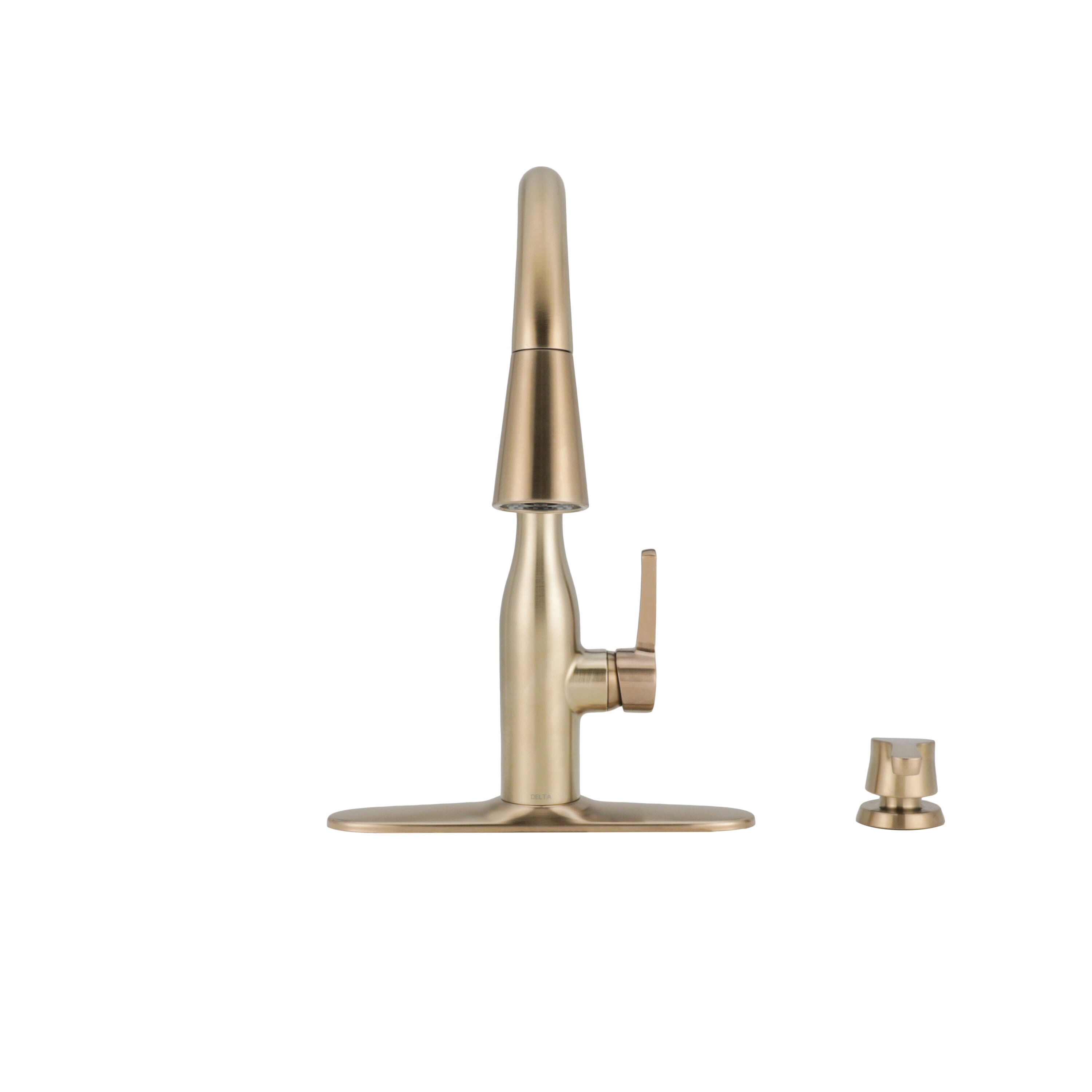 Single Handle Pull-Down Kitchen Faucet with Soap Dispenser and