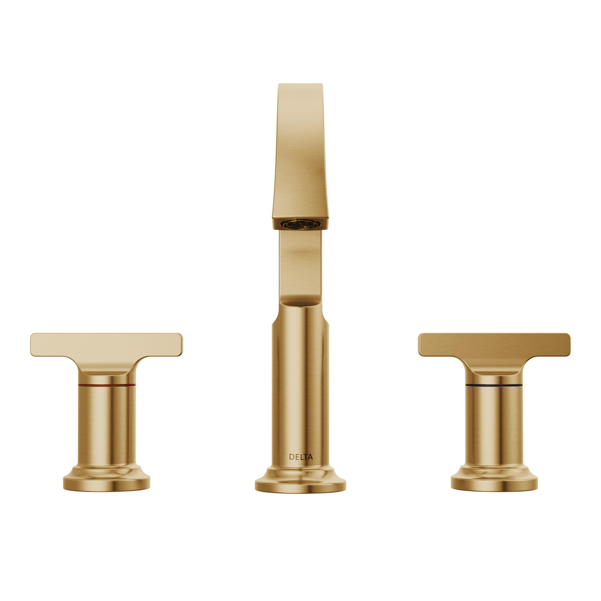 Two Handle Widespread Bathroom Faucet in Lumicoat® Champagne