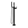 Single Handle Floor Mount Tub Filler Trim with Hand Shower